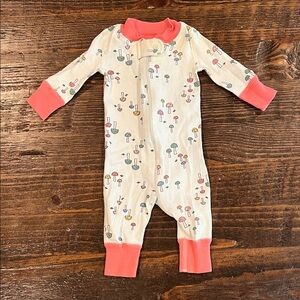 Hanna Andersson mushroom print newborn pajamas